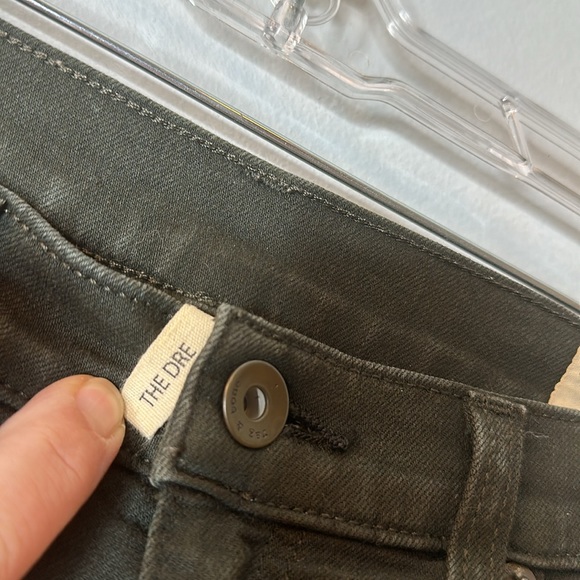 RAG & BONE JEANS SIZE 28 GREEN THE DRE JEANS AGED DARK OLIVE GREEN - Picture 4 of 7
